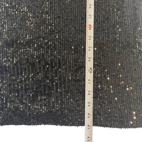 CeCe. Short black sequined dress for women. Size S. Made in China. - Picture 5 of 7